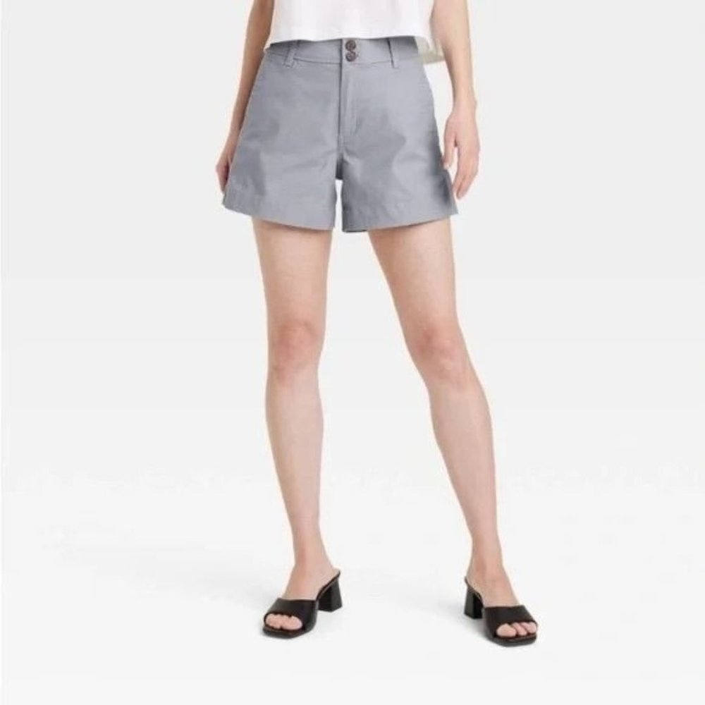 NEW a new day Women's High-Rise Everyday Shorts - Gray - Size 18